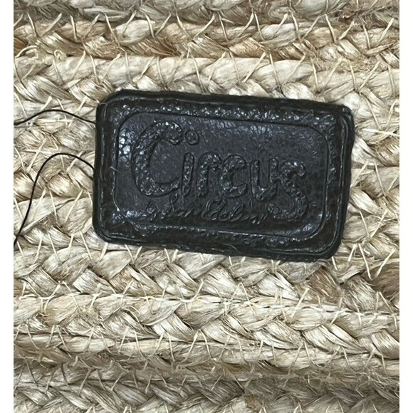 Circus Sam Edelman Tote Jute Beach Bag Rainbow Pom Boho Resort Shopping Festival - Picture 7 of 9